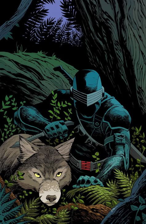 GI Joe: A Real American Hero #301 [Image] | Textless variant cover by Ethan Young Snake Eyes Gi Joe, Gi Joe Cartoon, Gi Joe Characters, Max Steel, Anime Friendship, Shadow Warrior, Marvel Comics Wallpaper, Snake Eyes, Superhero Characters