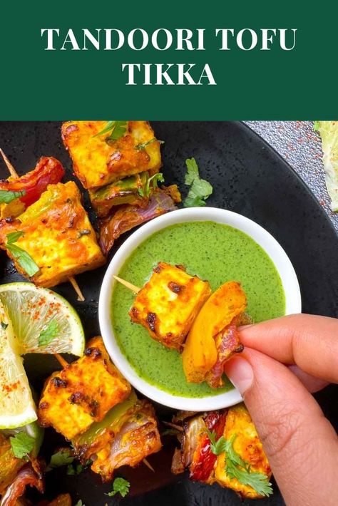 Tandoori Tofu Tikka - Air Fryer/ Oven/ Grill/ Tawa Tandoori Tofu, Tofu Tikka, Air Fryer Tofu, Tandoori Paneer, Tikka Recipe, Grilled Tofu, Air Fryer Oven, Kebab Recipes, Veggie Delight