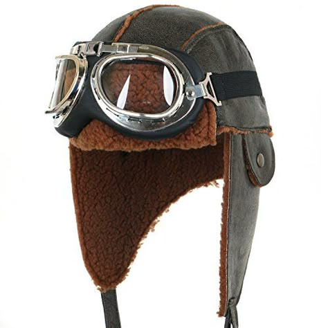 ililily Aviator Hat Winter Snowboard Fur Ear flaps Trooper Trapper Pilot Goggles aviator4034 *** See this great product.Note:It is affiliate link to Amazon. Aviator Costume, Pilot Goggles, Trooper Hat, Aviator Goggles, Stetson Hats, Fishing Hats, Aviator Hat, Trapper Hats, Men's Hats