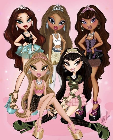 Bratz Template, Bratz Pictures, Bratz Bedroom, Bratz Dolls Characters, Bratz Fanart, Dolls Illustration, Bratz Princess, Bratz Birthday, Bratz Fairy