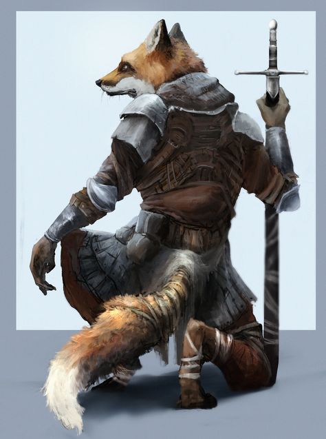 ArtStation - Fox warrior, Juho Laitila Fox Warrior, Fox Character, Fantasy Races, Dungeons And Dragons Characters, Fox Art, High Fantasy, Fantasy Warrior, 판타지 아트, Fantasy Rpg