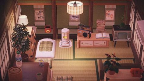 Acnh Zen Path Design, Animal Crossing Room Ideas, Japanese Bedroom Ideas, Japanese House Interior, Animal Crossing Interior, Acnh Japanese, Acnh Interior, Japanese Style Bedroom, Acnh House