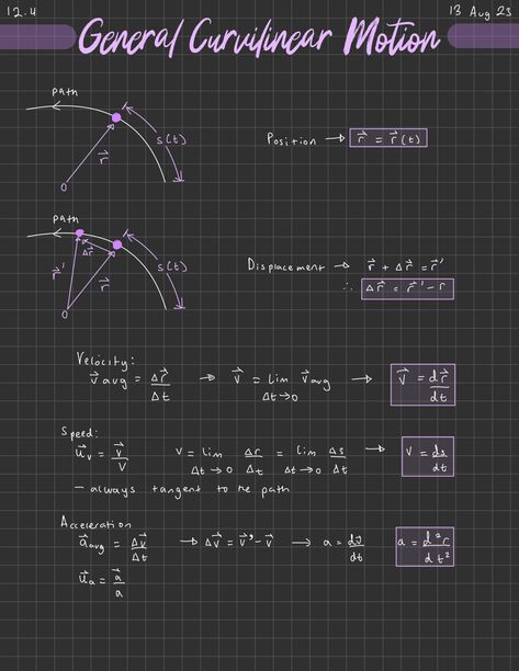 Goodnotes 6, Physics Notes, Digital Notes, Math Notes, Science Notes, Study Skills, Room Inspo, Physics, Motion