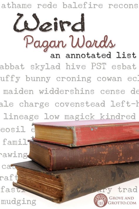 Weird Pagan words: An annotated list Faery Magick, Obscure Words, Unfamiliar Words, Herbs List, Witch Board, Which Witch, Kitchen Witchery, Weird Words, Words And Phrases