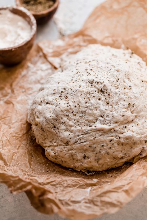 italian herb asiago cheese no-knead bread {5 ingredients!} - plays well with butter Asiago Cheese Bread Recipe, Crusty Italian Bread Recipe, Asiago Bread, Italian Bread Recipes, Cheese Bread Recipe, Spicy Cheese, Knead Bread Recipe, Quick And Easy Soup, Herb Bread