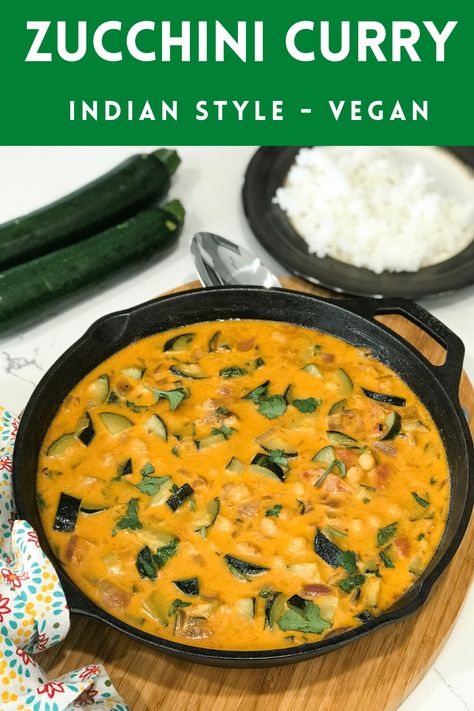 Zucchini Recipes Indian, Yummy Zucchini Recipes, Wfpb Diet, Curry Indian, Low Calorie Vegetables, Indian Dinner, Ayurvedic Recipes, Vegan Zucchini, Healthy Zucchini