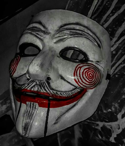 Jigsaw Mask, Pennywise Mask, Mask Aesthetic, Cool Masks, Grunge Art, Cosplay Anime, Halloween Costumes, Carving, Mask