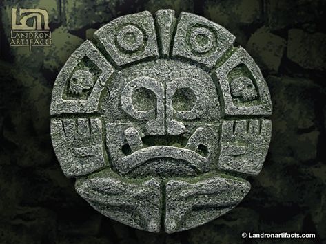 Mayan Circle, Aztec Artifacts, Metal Casting Jewelry, Aztec Statues, Lounge Art, Aztec Artwork, Aztec Symbols, Tiki Statues, Hot Wheels Cars Toys