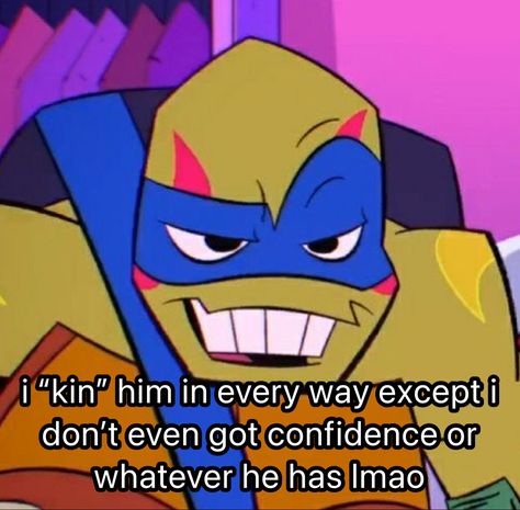 Leo Rottmnt Kin, Leo Kinnie Rottmnt, Rottmnt Kinnie Bingo, Rottmnt Icons, Skill Issue, Rottmnt Leo, Tmnt Characters, Turtle Tots, Turtles Funny