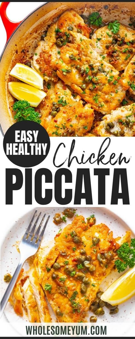 Chicken Piccata Gluten Free, Low Cholesterol Chicken Breast Recipes, Lemon Chicken Piccata Recipe, Chicken Piccata Healthy, Chicken Piccata Easy, Easy Sausage Balls Recipes, Healthy Lemon Chicken, Low Fat Chicken Recipes, Lemon Chicken Piccata