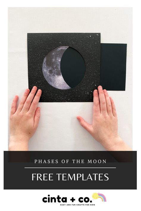 Moon Phase Project, Moon Phases Activities, Moon For Kids, Planets Activities, Moon Science, Moon Activities, Space Crafts For Kids, Moon Phases Art, Moon Projects