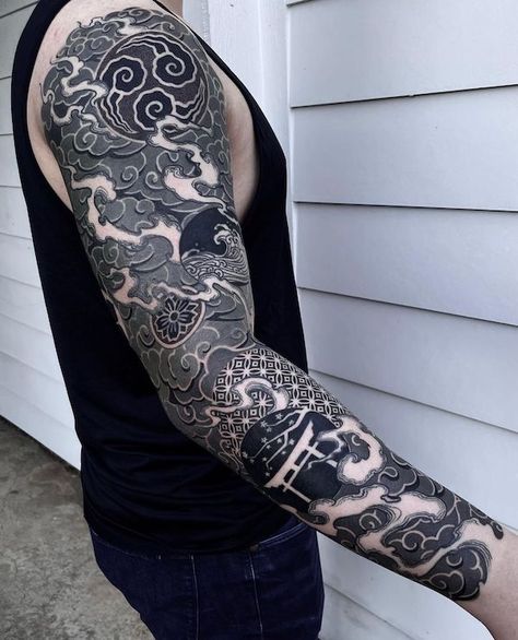 Arm Tattoos Japanese, Are Tattoos, Black Sleeve Tattoo, Tattoo Japanese Style, Full Sleeve Tattoo Design, Tattoo Inspiration Men, Tattoo Prices, Irezumi Tattoos, Forearm Tattoo Women