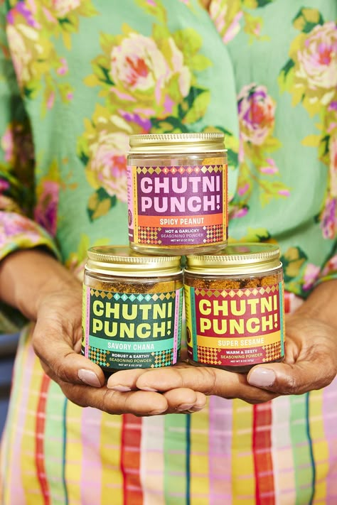 Colorful Package Design, Traditional Food Branding, Color Block Packaging, Dieline Packaging Design, Seasoning Branding, Mexican Packaging Design, Indian Food Branding, Indian Food Packaging, Chutney Packaging