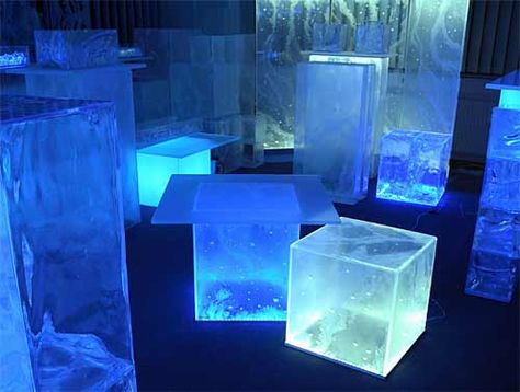 Ice Set Design, Iceberg Lamp, Ice Themed Party, Ice Theme Party, Ice Party Theme, Ice Installation, Ice Decorations, Ice Decor, Ice Table