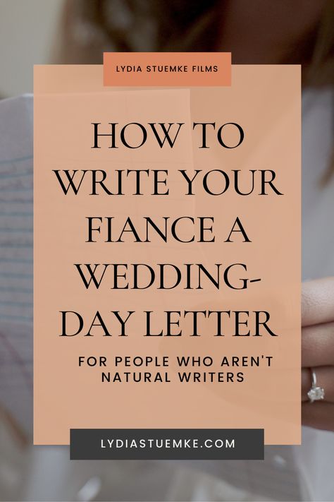 In an age of text messages and emails, a handwritten letter is a tangible keepsake that will be cherished for years (and generations) to come. Not only is a letter a beautiful physical keepsake of your wedding day, but it’s a beautiful opportunity to tell your future spouse how much you care about them. Letter To My Wife On Our Wedding Day, Wedding Letters To Groom From Bride, Letter To Fiance Before Wedding, Wedding Day Letter To Groom, Letter To Husband On Wedding Day, Night Before Wedding, Letters To My Husband, Future Spouse, Writing A Love Letter