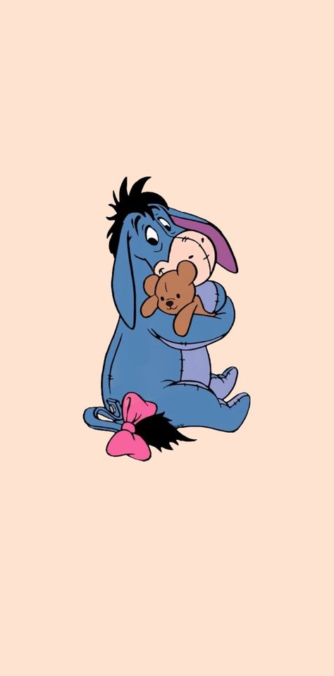 Eeyore Lockscreen, Winnie The Pooh Home Screen, Eore Winnie The Pooh Eeyore, Eeyore Wallpapers, Eeyore Wallpaper Aesthetic, Eeyore Wallpaper Iphone, Donkey From Winnie The Pooh, Eeyore Wallpaper, Christmas Eeyore