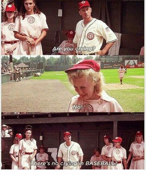 Baseball Movies, No Crying In Baseball, Best Movie Quotes, A League Of Their Own, League Of Their Own, Favorite Movie Quotes, Septième Art, Fav Movie, 90s Movies