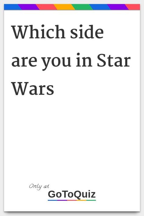 "Which side are you in Star Wars" My result: You are 0% JEDI!!! Star Wars In Order To Watch, How To Watch Star Wars In Order, What Is Your Star Wars Name, Star Wars Quizzes, Empire Star Wars, Republic Credits Star Wars, Star Wars Return Of The Jedi Poster, Dark Side Star Wars, Star Wars Jedi