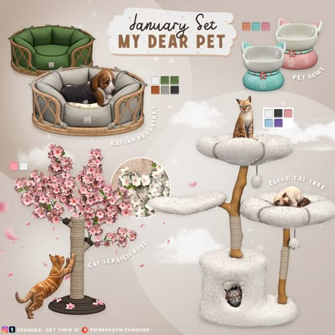 Sims 4 Downloads / ts4 / ts4cc / ts4 clutter / ts4 furniture / sims 4 pet / cat condo / cat scratching post / pet bowl / food bowl / rattan pet bed Sims 4 Cc Dog Clutter, Sims4 Cc Furniture Cottagecore, Plum Fruit Sims 4, Animal Mods Sims 4, Sims 4 Cc Pet Bowl, Sims 4 Cc Matching Set, Sims 4 Cute Pet Cc, Pet Furniture Sims 4 Cc, Sims 4 Pet Bowls