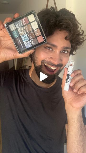 Wing It with Ankush Bahuguna on Instagram: "#AD | The @nyxcosmetics_in Jumbo Multi-use highlighter sticks and the Ultimate Eyeshadow palette are just what you need, be it your everyday slay or the occasional glam! 
My favourite shades are the ‘Flan’ & ‘Coconut Cake’ from the Jumbo Sticks and ‘Vintage Jean Baby’ from the Shadow Palette! Applying these Jumbo sticks is an absolute breeze, effortlessly blending for a flawless finish! 🙌🏻 Whether it’s your cheekbones, brow bone, or collarbone, these sticks are your go-to! 💁🏻‍♀️ 

Can’t stop thinking about how many different looks i could create with these highlighter sticks!  Swipe, blend, and shine bright, darlings! ✨ #GoJumboWithNYX #NYXUltimatePalettes #makeup #eyemakeup #wingitwithankush" Nyx Ultimate Shadow Palette Look, Ankush Bahuguna, Nyx Highlighter, Nyx Eyeshadow Palette, Nyx Jumbo Eye Pencil, Nyx Eyeshadow, Wing It, Coconut Cake, Eye Pencil