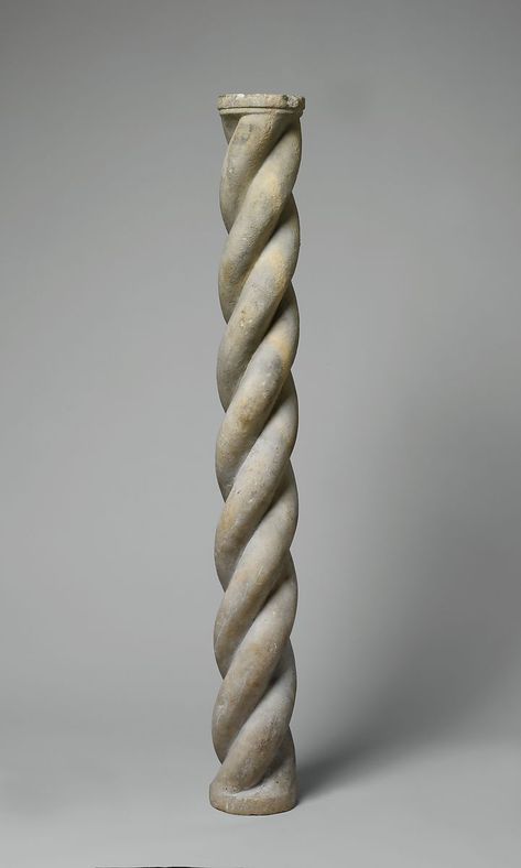 Spiral Column Shaft | Italo-Byzantine | The Metropolitan Museum of Art Spiral Column, Card Borders, Roman Design, Antique Architecture, Decorative Columns, Cement Design, Roman Columns, The Cloisters, Italian Culture