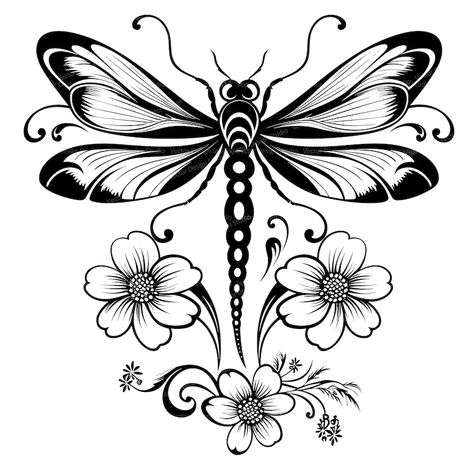 Dragonfly Drawing Sketch, Dragonfly Coloring Pages, Dragonfly With Flowers, Dragonfly Drawings, Dragonfly Vector, Whimsical Dragonfly, Dragonfly Silhouette, Black And White Svg, Dragonfly Clipart