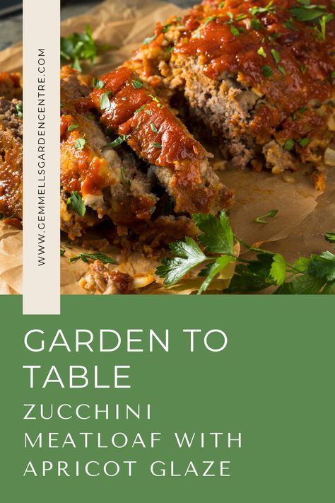 Healthy Zucchini Meatloaf with Apricot Glaze | Fresh Garden to Table Recipe | Carrots, Turkey, Beef | Kemptville, Carleton Place Turkey Meatloaf With Zucchini, Recipe Carrots, Healthy Meatloaf Recipe, Zucchini Meatloaf, Apricot Glaze, Meatloaf Recipes Healthy, Zucchini Recipes Dessert, Healthy Meatloaf, Garden To Table