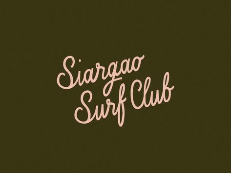 Siargao Surf Club waves beach surf philippines type pink hand lettering lettering logo tropical branding surf brand surf club brand Tropical Logo Design, Project Quotes, Tropical Logo, Club Branding, Beach Wall Collage, Surf Brands, Surf Club, Siargao, Branding Services