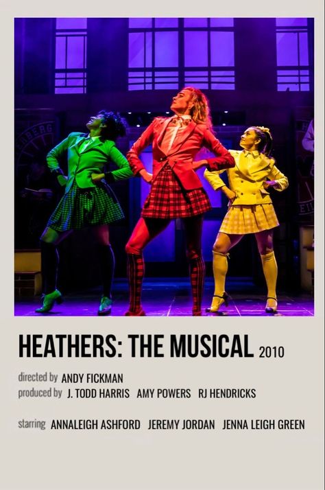 Heathers Polaroid Poster, Heathers The Musical Poster, Musicals Polaroid Poster, Heathers Poster Musical, Musical Polaroid Poster, Heathers Poster, Musicals Aesthetic, Musicals Posters, Broadway Musicals Posters