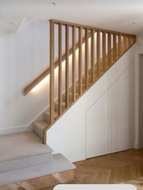 Staircase Design Cottage, Bedroom With Stairs To Attic, Attic Bedroom Stairs Ideas, Corner Stairs Ideas, Remodeling Stairs Ideas, Stair And Hallway Ideas, Modern Stair Banister, Stairway In Living Room, Attic Bedroom Stairs