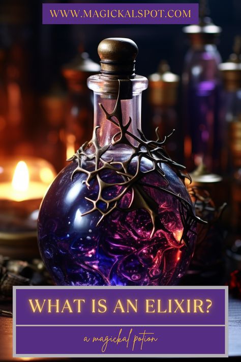 Embark on a magical journey with our article, "What is an Elixir: a Magical Potion"! 🌿✨ Discover the enchanting world of elixirs, exploring their mystical properties and transformative potentials. Learn what constitutes an elixir and how these potent potions are crafted to heal, empower, and enchant. Dive into a realm where the alchemy of nature’s offerings brings a sprinkle of magic to your life! 🌟🍶 #Elixirs #MagicalPotions #Alchemy #SpiritualWellness Full Moon Spells, Magical Potion, Wiccan Rituals, Magic Potions, Elixir Of Life, Magickal Herbs, Moon Spells, Voodoo Spells, Wiccan Magic