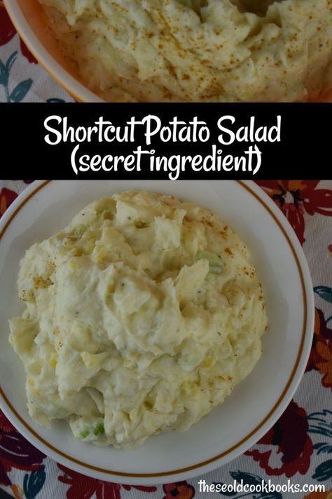 Potato Salad with Leftover Mashed Potatoes - These Old Cookbooks Potato Salad With Instant Potatoes, Amish Potato Salads, Making Potato Salad, Old Fashioned Potato Salad, Southern Potato Salad, Potato Salad Recipe Easy, Old Cookbooks, Homemade Mashed Potatoes, Instant Mashed Potatoes