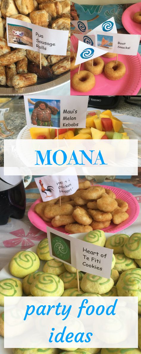 Looking for some awesome Moana party food ideas? Look no further! Moana Food, Food Table Ideas, Moana Party Ideas, Moana Birthday Party Ideas, Moana Birthday Cake, Moana Birthday Party Theme, Moana Theme Birthday, Movie Night Food, Moana Theme