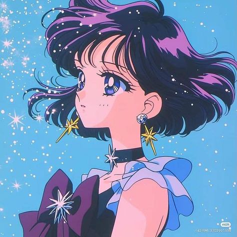 Sailor Moon Luna Aesthetic, Sailor Moon Saturn Icon, Sailor Moon Aesthetic 90s, Sailormoon Icons Aesthetic, Sailor Saturn Icon, Sailor Saturn Aesthetic, Sailor Saturn Pfp, Sailor Moon Illustration, Sailor Moon Saturn