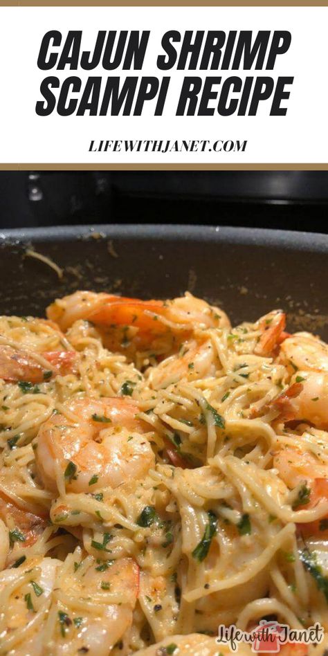 Chicken Shrimp Scampi Pasta, Shrimp Scampi Meals, Creamy Cajun Shrimp Scampi, Creole Shrimp Scampi, Scampi Shrimp Recipe, Sauteed Shrimp Scampi, Creamy Shrimp Scampi Linguini, Shrimp And Sausage Scampi, Smoked Shrimp Scampi