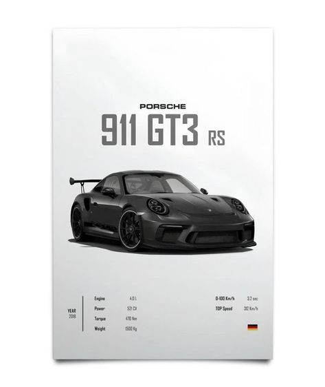 Porsche Gtr, Poster For Room Decor, Porsche Gt2 Rs, Poster For Room, Auto Poster, Cars Room, Cool Car Drawings, Vintage Poster Design, Car Artwork