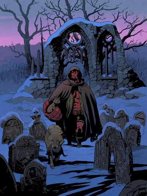 Hellboy Comics, Hellboy Mike Mignola, Mike Mignola Hellboy, Hellboy Comic, Mignola Hellboy, Drawing Monsters, Mignola Art, Mike Mignola Art, Hellboy Tattoo