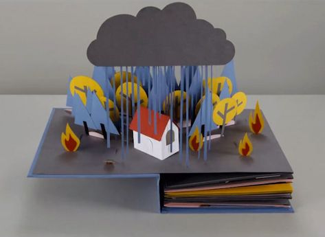 This blog has seen its fair share of pop-up books, and animation using paper, but this might be the first where everything comes together in a single piece. Revolution is an animated short by photographer Chris Turner, paper engineer Helen Friel and animator Jess Deacon that explores the life cycle Arte Pop Up, Popup Book, Pop Up Books, Pop Up Art, Paper Engineering, Folding Origami, Paper Pop, Up Book, Book Arts