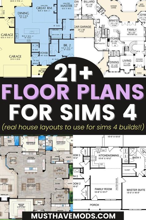 sims 4 house layouts Sims 4 Houses Layout Measurements, Floorplan Family Home, Sims 4 Building Layout, House Plans For Sims 4, Sims 4 House Layout With Measurements, The Sims 4 House Layout Floor Plans, Sims 4 House Blueprint, Sims 4 Build Floor Plans, The Sims 4 Blueprints