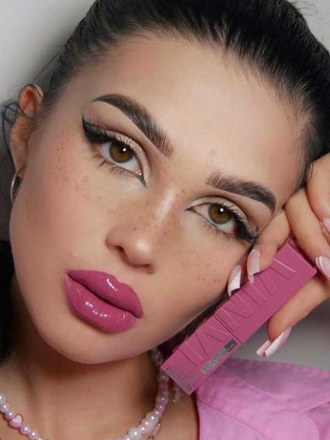 Pretty pink lips using coy Maybelline Super Stay Vinyl Ink Longwear Liquid Lipcolor Maybelline Vinyl Ink Coy, Pretty Pink Lips, Vinyl Lipstick, Maybelline Vinyl Ink, Maybelline Vinyl, Maybelline Matte Ink, Pink Liquid Lipstick, Colorful Eyeshadow Palette, Vintage Makeup Ads