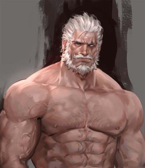 Overwatch Reinhardt Art, Reinhardt Overwatch, Reinhardt Wilhelm, Overwatch Reinhardt, Anatomy Male, Masculine Art, Man Anatomy, Fav Character, Anatomy Sketches