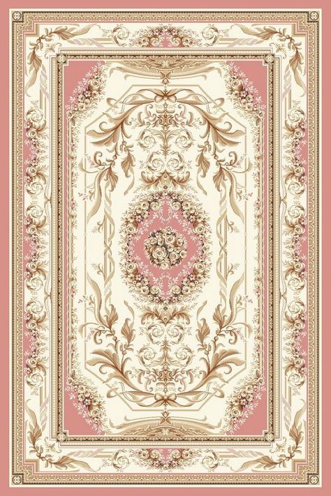 Pink Dollhouse, Room Size Rugs, Dollhouse Rug, Aubusson Rugs, Dollhouse Printables, Miniature Printables, 카드 디자인, Mini Pink, Room Size