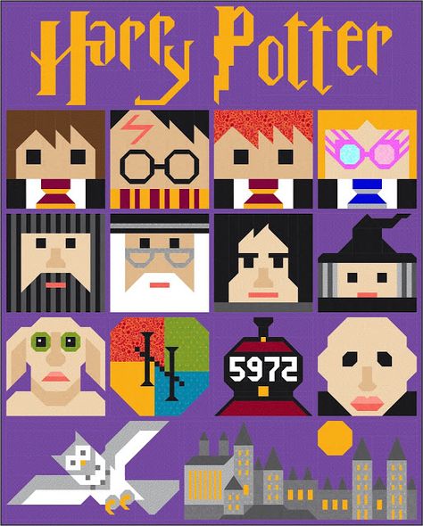 Harry Potter Quilt, Quilt Care, Harry Potter Crafts, How To Finish A Quilt, Free Quilting, Quilt Block Patterns, Quilt Patterns Free, Square Quilt, Paper Piecing