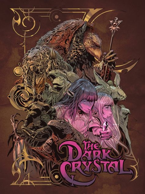 Dark Crystal Poster, The Dark Crystal Poster, Dark Fantasy Poster, The Dark Crystal Aesthetic, Dark Crystal Wallpaper, The Dark Crystal Tattoo, 80s Dark Fantasy Aesthetic, Dark Crystal Aesthetic, Dark Crystal Tattoo