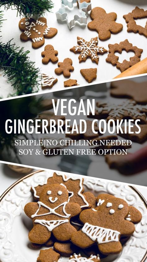 Vegan Gingerbread Cookies, Vegan Christmas Cookies, Gluten Free Gingerbread, Vegan Gingerbread, Vegan Christmas Recipes, Ginger Bread Cookies Recipe, Vegan Holidays, Gingerbread Recipe, Gingerbread Man Cookies