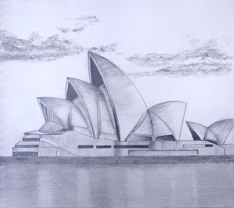 Sydney Opera House Tattoo, Sydney Opera House Sketch, Sydney Opera House Drawing, Designing Art, Architecture Portfolio Layout, Eaton Square, 3d Sketch, Dragon Sketch, House Sketch