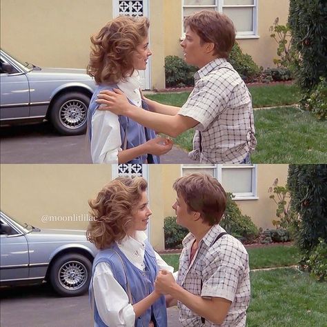 Back to The Future (1985) . . .… 80s Couple, Claudia Wells, Back To The Future 1985, Back To The Future Movie, 80’s Aesthetic, Film Night, The Future Movie, Michael J Fox, Future Photos