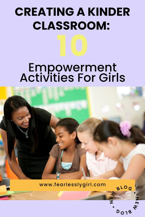 Start the school year right with these 10 empowerment activities designed to create a kinder, more inclusive classroom for girls. Boost self-esteem, teamwork, and leadership with these educator-approved strategies! #GirlsEmpowerment #ClassroomActivities #InclusiveEducation #BackToSchool Empowerment Activities, Self Esteem Activities, Inclusive Education, Girl Empowerment, Inclusion Classroom, Girls Support Girls, Activities For Girls, Self Empowerment, Teamwork