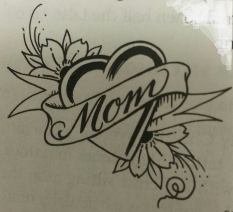 Mom Drawing Easy, Cute Drawings For Mom, Things To Draw For Your Mom, Drawing For Mom, Mom Drawing, Mom So Hard, Hello Kitty Tattoos, Hand Doodles, Mom Tattoo Designs