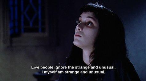 Unusual Quotes, Beetlejuice Movie, Teen Witch, Strange And Unusual, Sleepy Girl, Elvira Mistress Of The Dark, A Dark Room, Lydia Deetz, Tim Burton Films